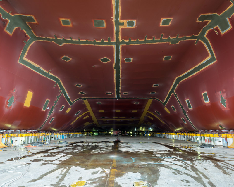 Illustration for article titled Cómo se construye el barco de carga más grande del mundo